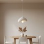Luna Megapap E27 fiberglass ceiling lamp in white color 30x21x120cm.