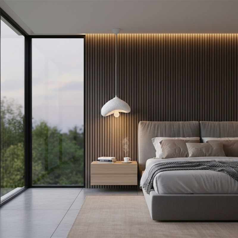 Luna Megapap E27 fiberglass ceiling lamp in white color 30x21x120cm.