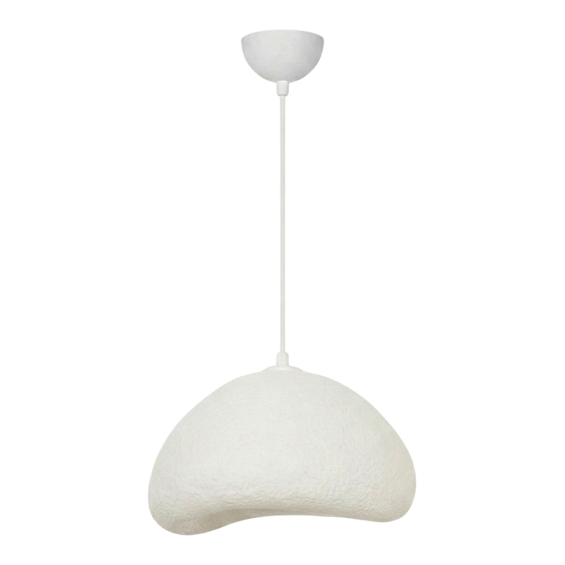 Luna Megapap E27 fiberglass ceiling lamp in white color 30x21x120cm.