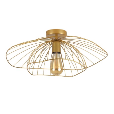 Madar Megapap E27 metallic ceiling lamp in gold color Ø52x20cm.