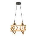 Pentora Megapap wooden ceiling light in natural color 40x22x80cm.