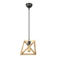 Piramit Megapap wooden ceiling light in natural color 29x25x70cm.