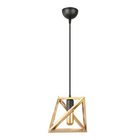 Piramit Megapap wooden ceiling light in natural color 29x25x70cm.