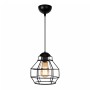 Rilo Megapap  E27 metallic ceiling lamp in black color Ø16x100cm.