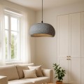 Riven Megapap  E27 polyester ceiling lamp in grey color Ø35x80cm.
