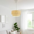 Sora Megapap fabric PVC ceiling lamp in beige color  Ø30x70cm.