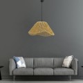 Sukne Megapap E27 jute ceiling lamp in camel color Ø35x60cm.