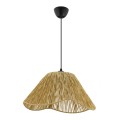 Sukne Megapap E27 jute ceiling lamp in camel color Ø35x60cm.
