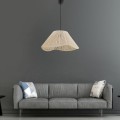 Sukne Megapap E27 rope ceiling lamp in ecru color Ø35x60cm.