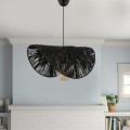 Taco Megapap E27  jute ceiling lamp in black color 51x36x55cm.