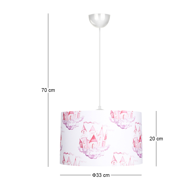Tale Megapap PVC fabric ceiling light multicolor Ø33x70cm.