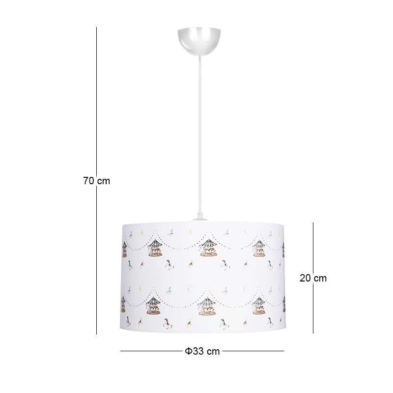 Tale Megapap PVC fabric ceiling light multicolor Ø33x70cm.