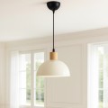 Talis Megapap  E27 metallic ceiling lamp in cream color Ø25x100cm.