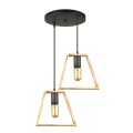 Tekli Megapap wooden ceiling light in natural color 30x25x80cm.