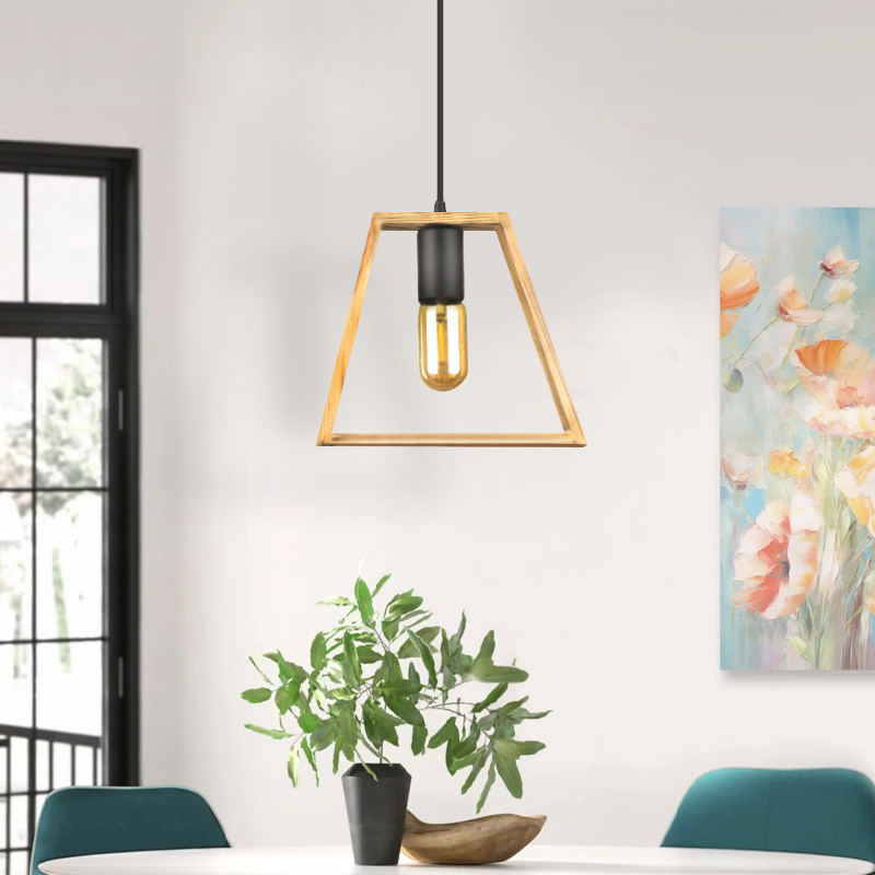Tekli Megapap wooden ceiling light in natural color 23x3x70cm.