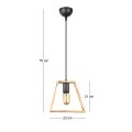 Tekli Megapap wooden ceiling light in natural color 23x3x70cm.