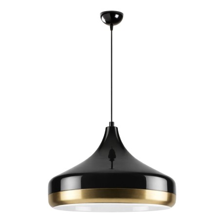 Vasli Megapap E27 metallic ceiling lamp in black color Ø36x42/122cm.