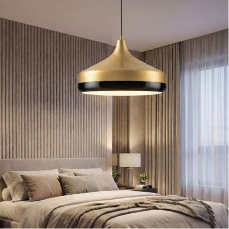 Vasli Megapap E27 metallic ceiling lamp in gold color Ø36x42/122cm.