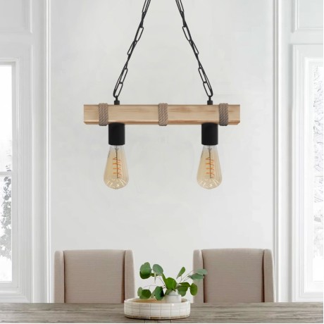 Vero Megapap wooden ceiling light in natural color 40x8x65cm.