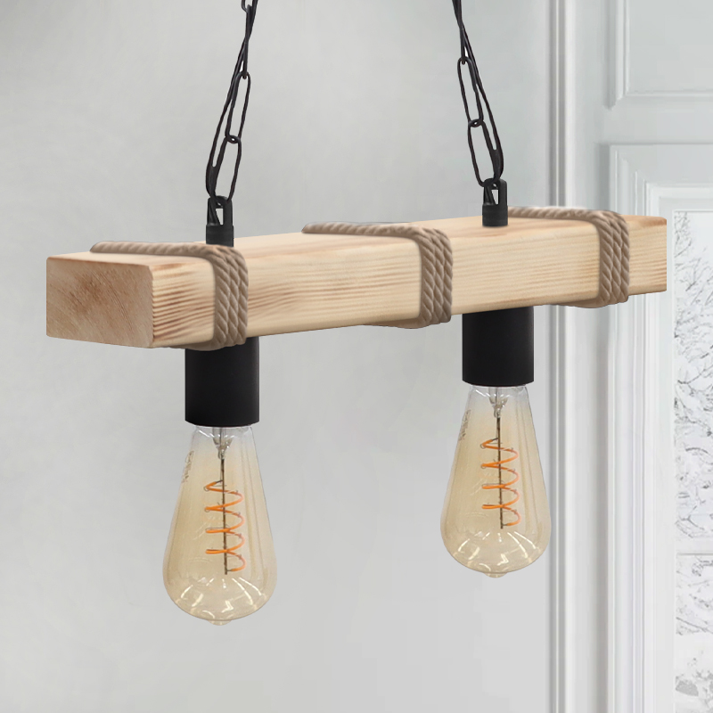 Vero Megapap wooden ceiling light in natural color 40x8x65cm.