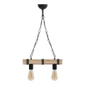 Vero Megapap wooden ceiling light in natural - black color 40x8x65cm.