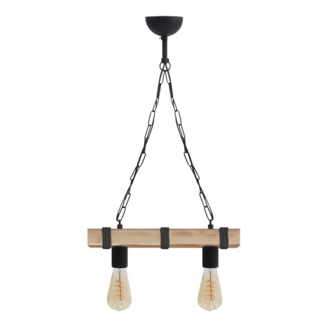 Vero Megapap wooden ceiling light in natural - black color 40x8x65cm.