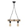 Vero Megapap wooden ceiling light in natural - black color 40x8x65cm.