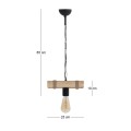 Vero Megapap wooden ceiling light in natural color 25x8x65cm.