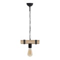 Vero Megapap wooden ceiling light in natural - black color 25x8x65cm.