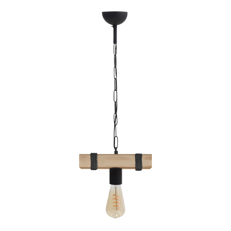 Vero Megapap wooden ceiling light in natural - black color 25x8x65cm.