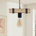 Vero Megapap wooden ceiling light in natural - black color 25x8x65cm.