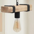 Vero Megapap wooden ceiling light in natural - black color 25x8x65cm.
