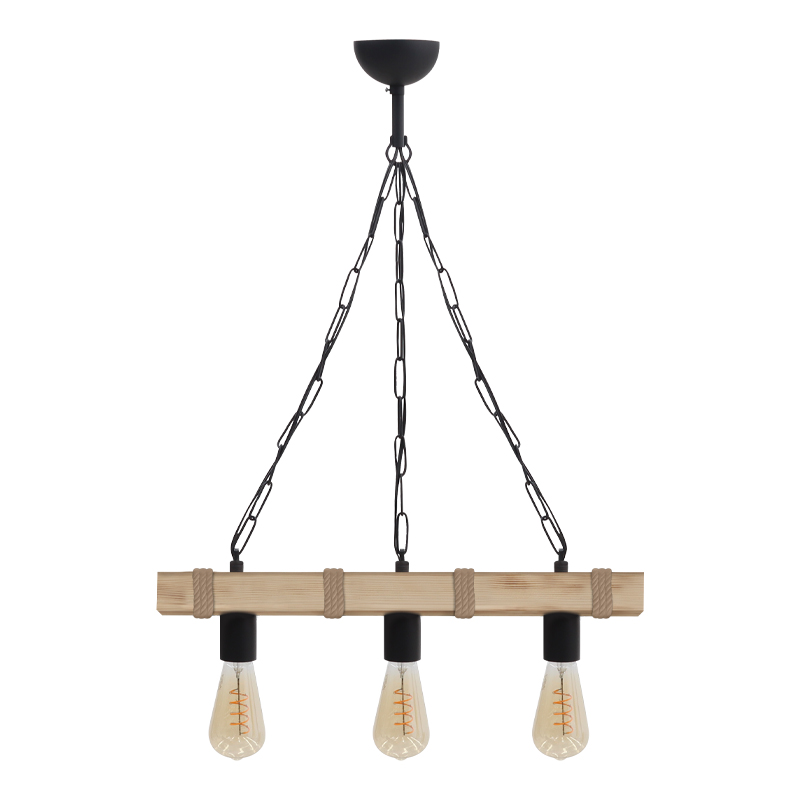 Vero Megapap wooden ceiling light in natural color 50x8x65cm.