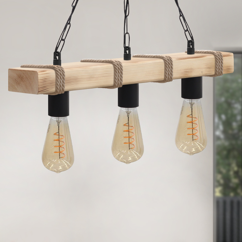 Vero Megapap wooden ceiling light in natural color 50x8x65cm.