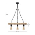 Vero Megapap wooden ceiling light in natural color 50x8x65cm.