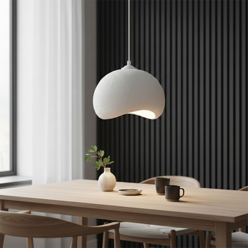 Yontu Megapap E27 fiberglass ceiling lamp in white color 34x29x120cm.