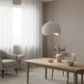 Yontu Megapap E27 fiberglass ceiling lamp in white color 34x29x120cm.