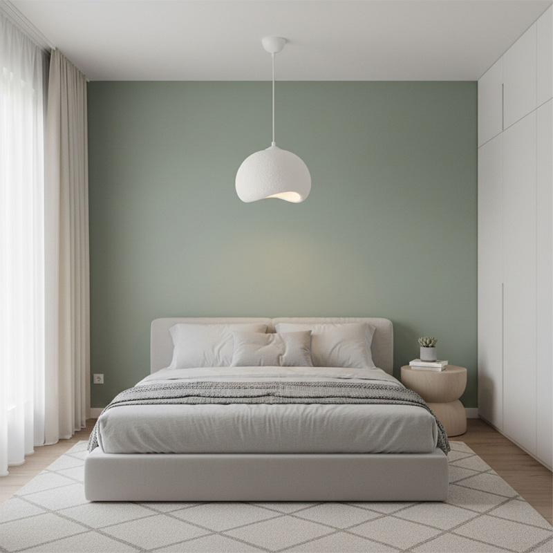 Yontu Megapap E27 fiberglass ceiling lamp in white color 34x29x120cm.