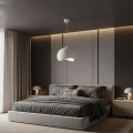 Yontu Megapap E27 fiberglass ceiling lamp in white color 34x29x120cm.