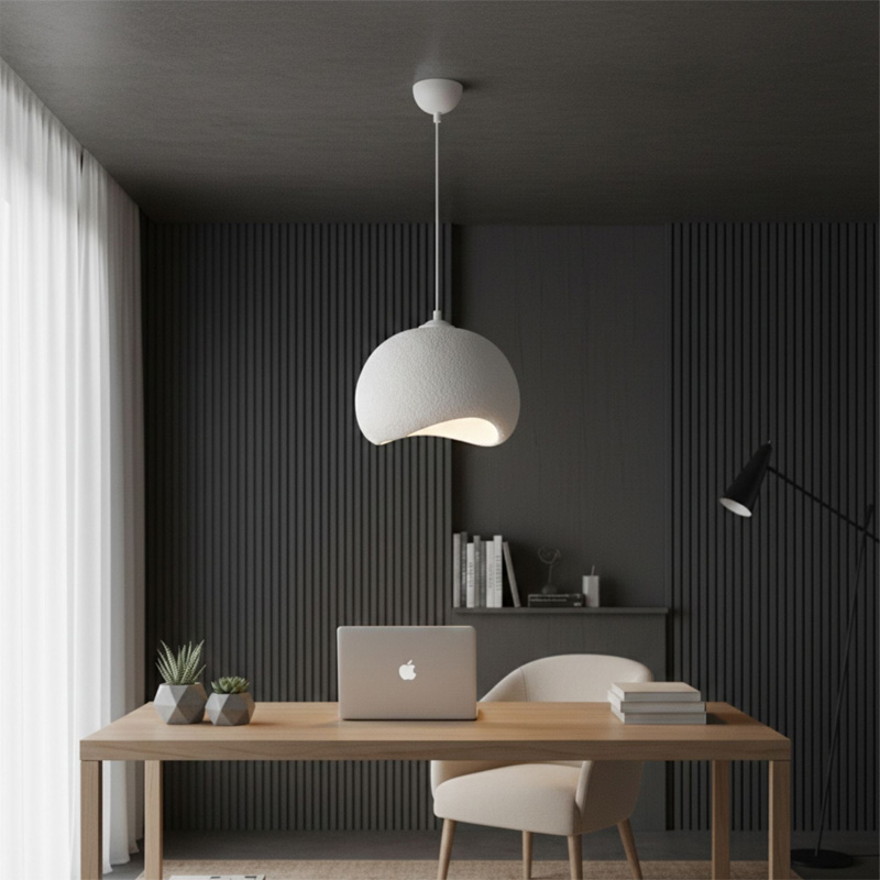 Yontu Megapap E27 fiberglass ceiling lamp in white color 34x29x120cm.
