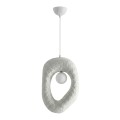 Zoga Megapap G9 fiberglass ceiling lamp in white color 30x12x90cm.
