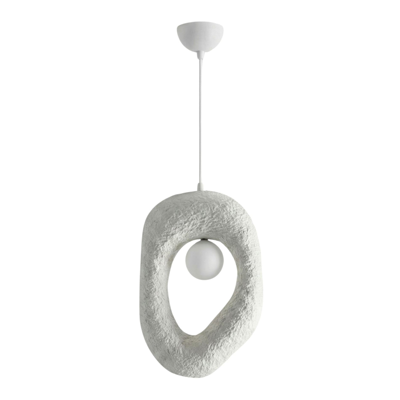 Zoga Megapap G9 fiberglass ceiling lamp in white color 30x12x90cm.