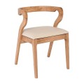FRANKY Chair Natural, Pu Cream