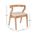FRANKY Chair Natural, Pu Cream