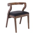 FRANKY Chair Walnut, Pu Black