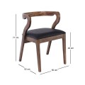 FRANKY Chair Walnut, Pu Black