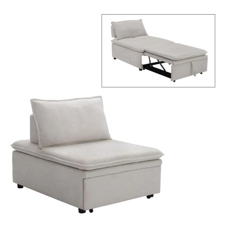 FRANNIE Chair Bed, Fabric Beige