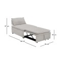 FRANNIE Chair Bed, Fabric Beige