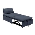 FRANNIE Chair Bed, Fabric Blue-Grey