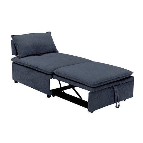 FRANNIE Chair Bed, Fabric Blue-Grey